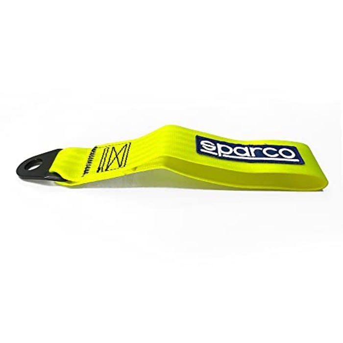 Sangle de Remorquage - Sparco - Jaune Neon - max. 2000kg - Trou de 16mm - Facile à installer