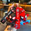 Marvel Superheld Spider-Man Sleutelhanger: Cartoon Goed & Kwaad Ontwerp in PVC Siliconen Hanger - Auto Ornament & Koppel Cadeau.