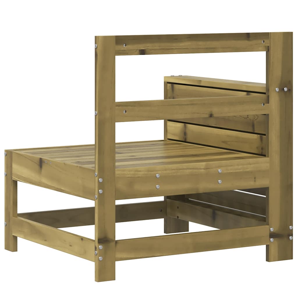 Garden Sofa with Armrests 69 X 62 X 70.5 Cm Pressure Treated Pine Wood