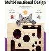 Cat Nail File Box - Cat Scratch Puzzle Enrichment Box, Natural Nail File & Claw Trimmer Alternative, Interactive Toy To Prevent Furniture Scratching,