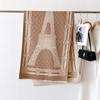 Autumn And Winter Retro Style Warm Scarf Shawl Classic Landscape Letter Printing Decorative Scarf Imitation Cashmere Large Shawl