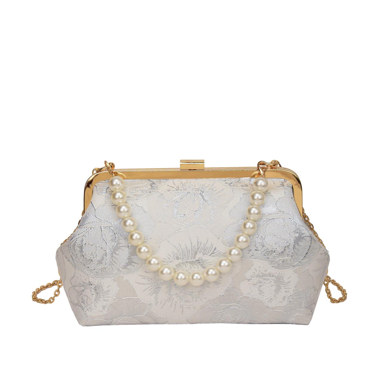 

Жіноча сумка в китайському стилі чонсам сумка через плече ланцюжок з намистин вишитий квітковий візерунок нова