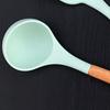 Silicone Wood‑handled  Ladle Solid Wood Ladle Kitchen  Scoop Serving Spoon  Cooking Stirring