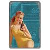 Vintage Cola PinUp Girls Metal Poster Tin Signs  Retro Wall Art Decor for Bar Pub Garage Club Man Cave Cafe