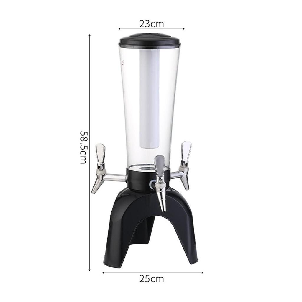Elegante Torre de Grifo de Cerveza de 3L con Caño de Fácil Vertido para Bar en Casa