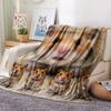 1Pc Hamster and Rat Print Flannel Blanket, High Quality Comfortable for All Seasons, Home Decor, Warmth and Comfort, Perfect for Gifts