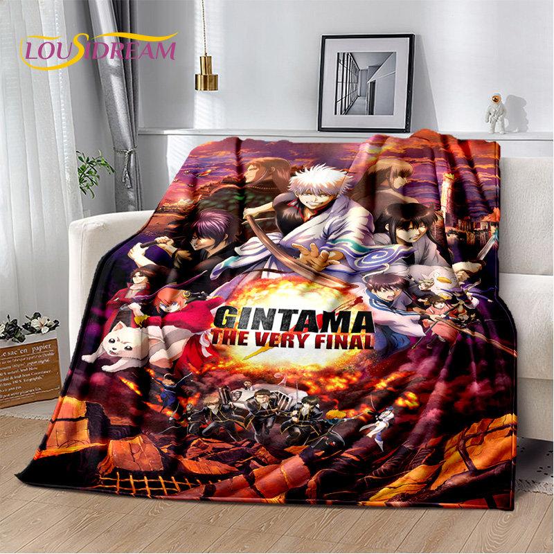 Gintoki Kagura Gintama Anime Soft Plush Blanket,Flannel Blanket Throw Blanket for Living Room Bedroom Bed Sofa Picnic Cover Kids