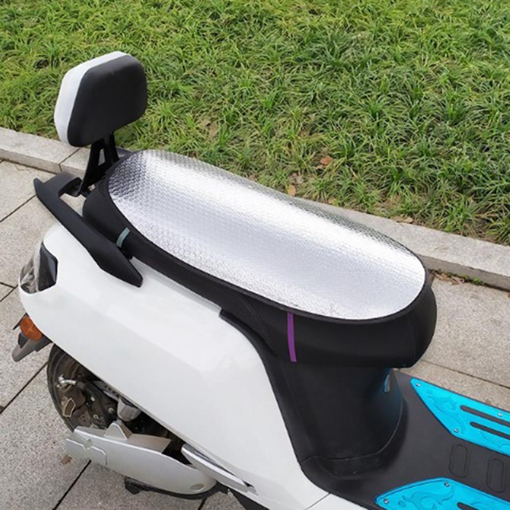 Aluminum Film Seat Cover Easy To Install Motorcycle Seat Cover Silver