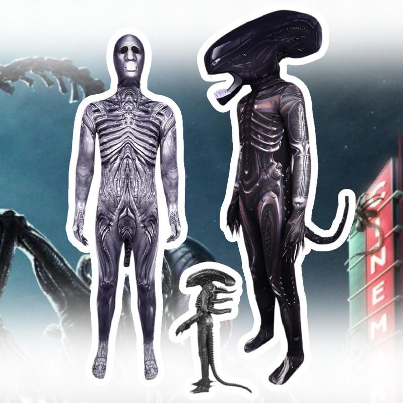 Alien Cosplay Romulus Xenomorph Predator Jumpsuit Adult Kids Costumes Bodysuits