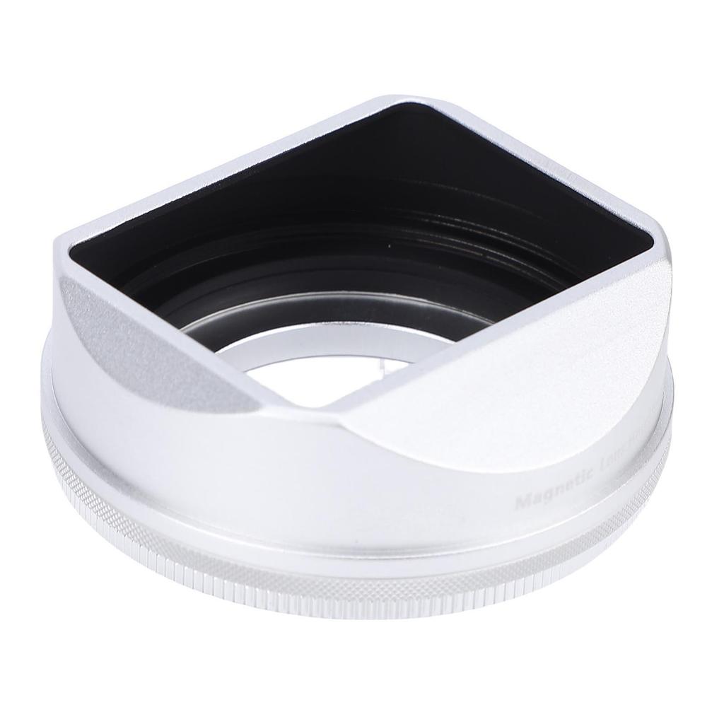   Metal Lens Hood Fit for Fuji X-E5  0VI Aluminium Alloy Retro Black Magnetic Camera Lens Shade