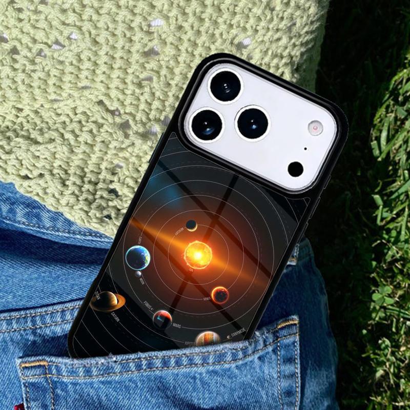 Space Planets Solar System Phone Case For iPhone 17 AIR 16 Pro Max 15 14 Pro 11 12 13 Shockproof Silicone Cover
