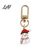 Xmas Theme Pendant Cartoon Christmas Keychain Enamel Santa Snowman Elk Snowflake Bag Charm Backpacks Keychain for Handbags Purses Party Favors