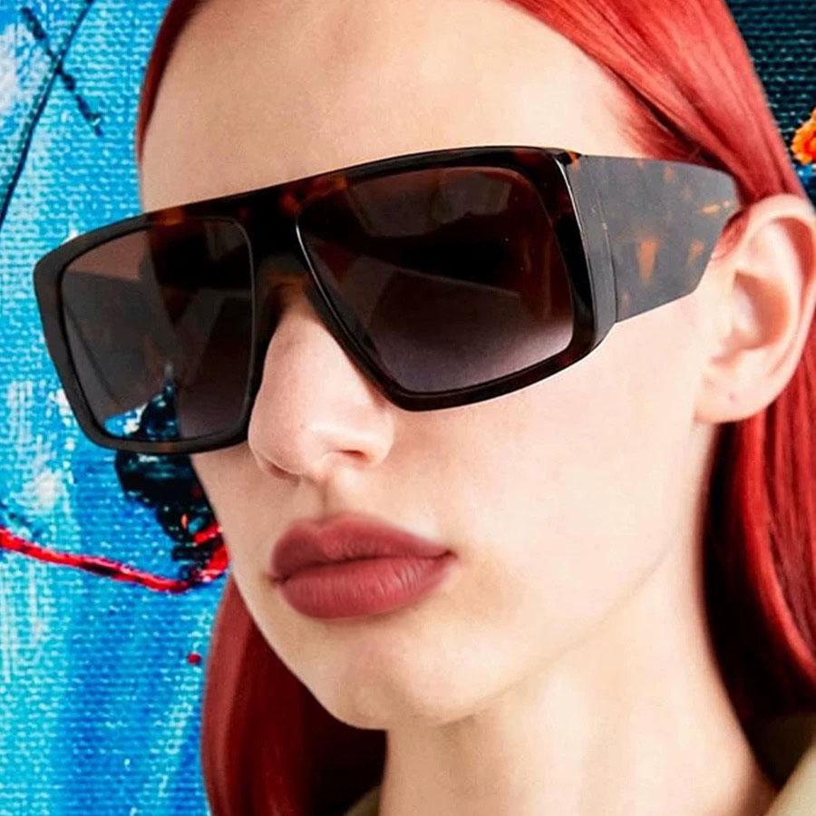 Oversized Square Sunglasses Women Men Vintage Punk Sun Glasses Luxury Brand Designer Shades for Outdoor Travel