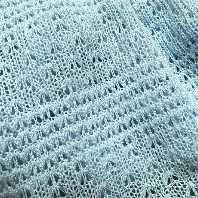 50x155cm Polyester Cotton Mesh Fabric Hollow Out Knitted Net Fabric For DIY Sewing Apparel Shop Bag Sexy Crochet Crop Tops Cloth
