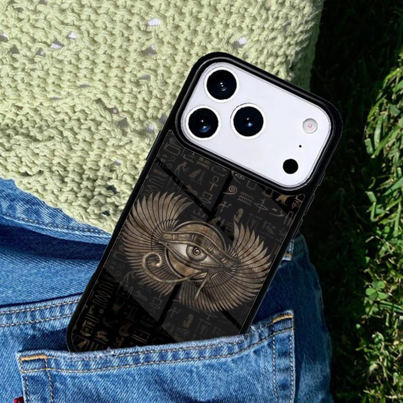 Sacred Eye of Horus Egypt Fresco Phone Case For iPhone 17 AIR 16 Pro Max 15 14 Pro 11 12 13 Shockproof Silicone Cover iPhone 16