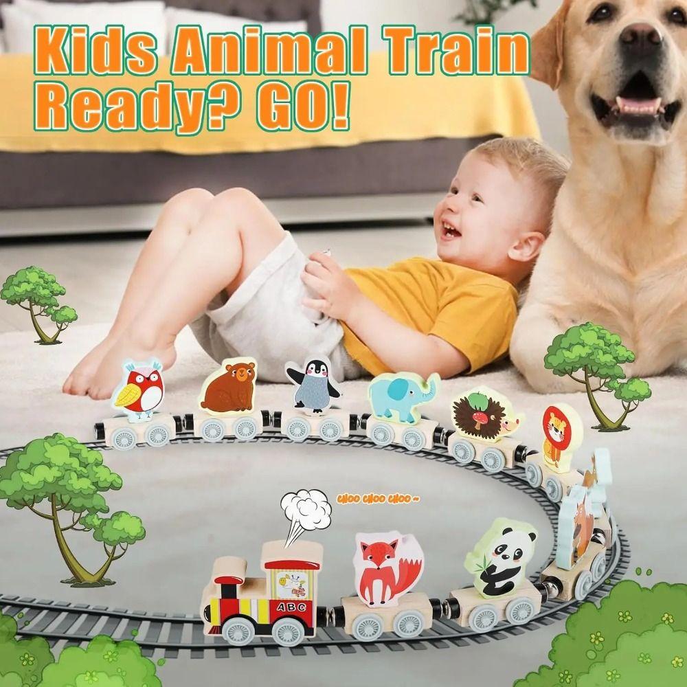 Transportation Train Wooden Toy Educational Wooden Magnetic Train Magnetic Train Toys  Kids Toy