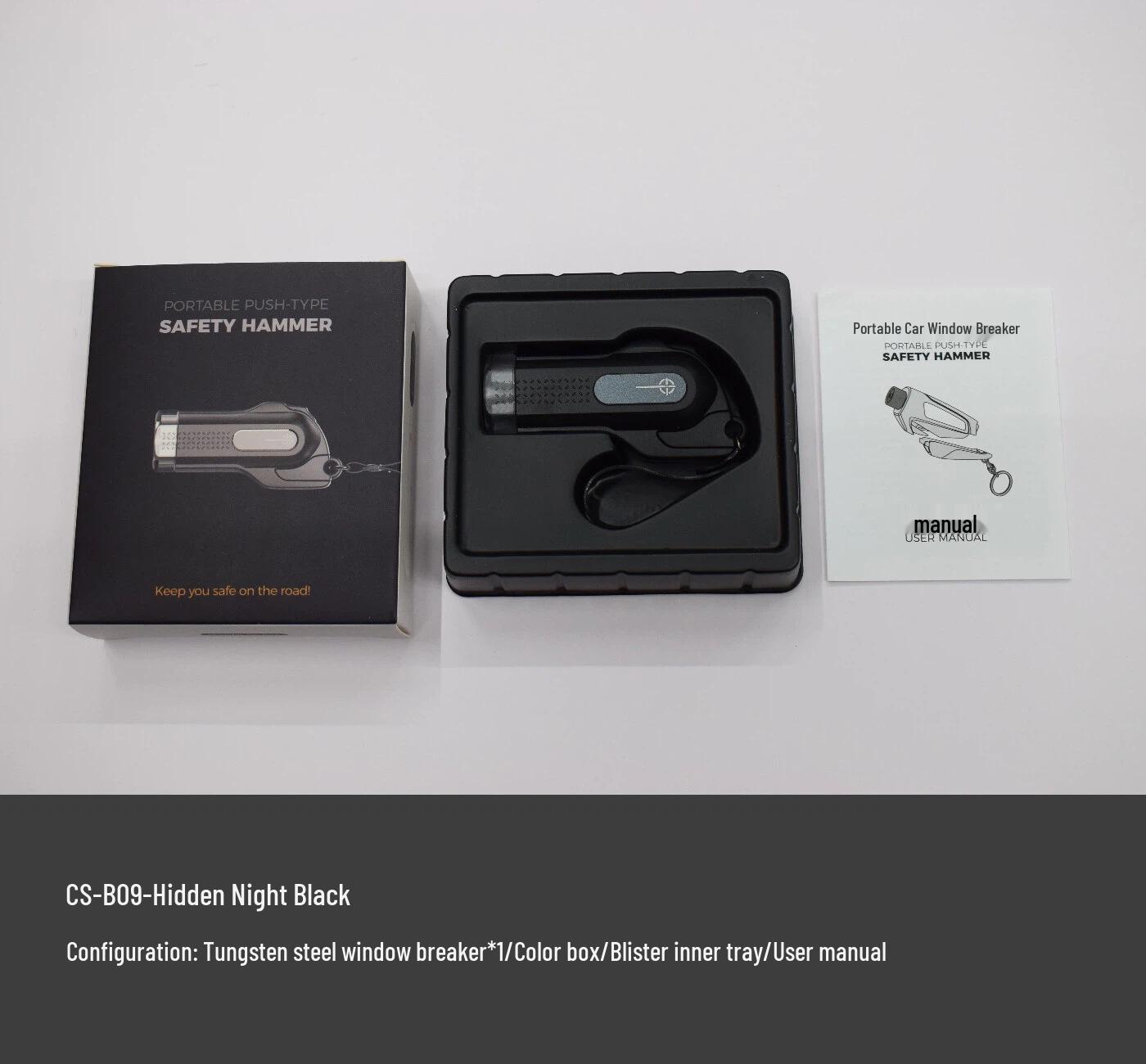 Tungsten Steel Car Safety Hammer: Portable Emergency Window Breaker