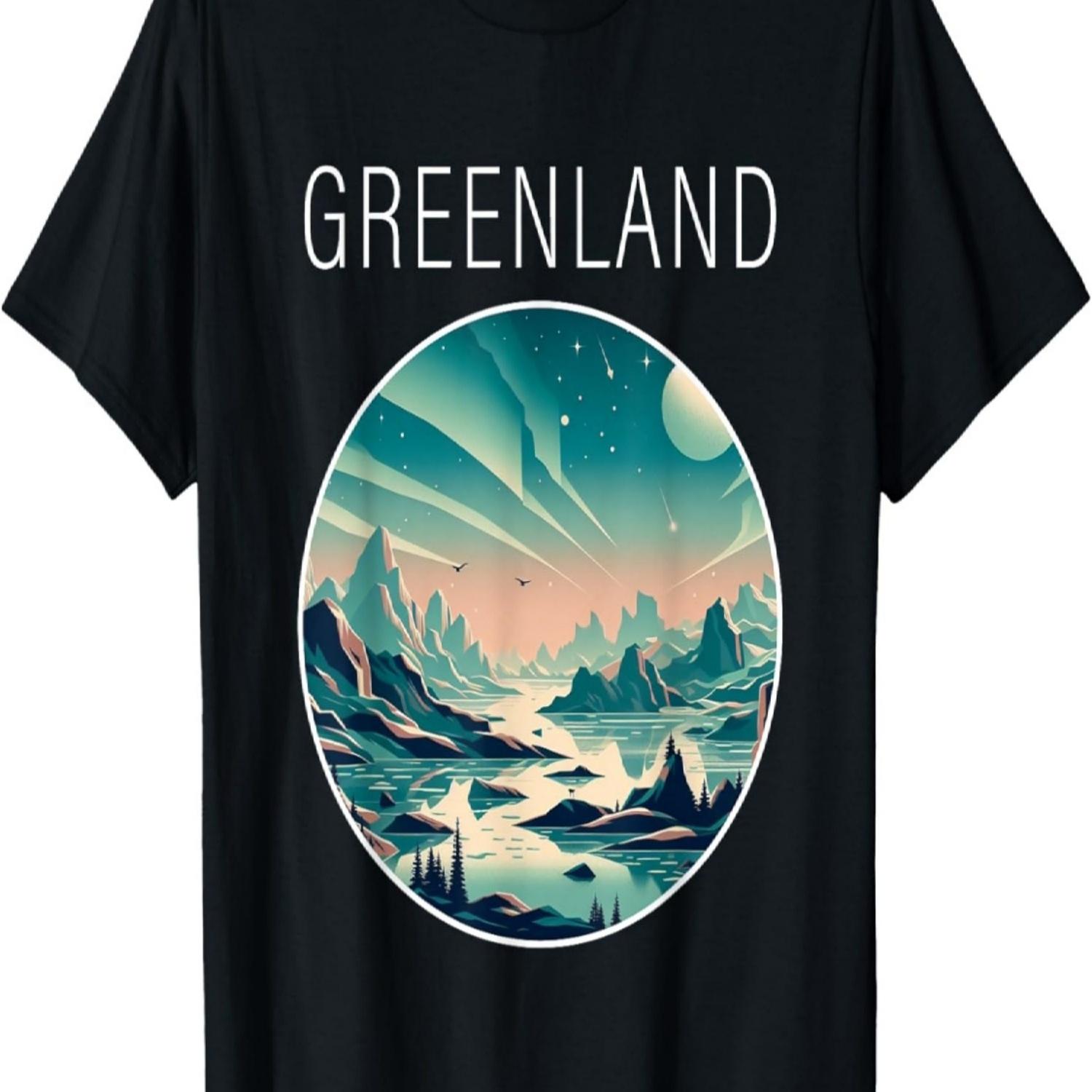 Greenland scenery Art Deco T-Shirt(1) S чёрный