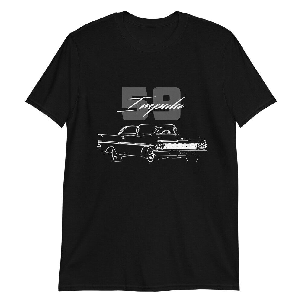 1959 Impala Antique Classic Vintage Car TShirt New 100 Cotton Short Sleeve ONeck Casual Mens Tshirt Streetwear S