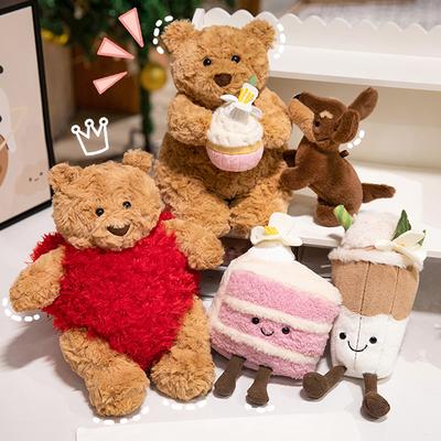 Cute Bee Bear Doll Soothing Companion Doll Plush Toys Cartoon Kawaii Heart Bear Doll Party Decor Children Toys Valentine Gifts