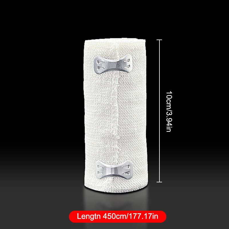 1Roll Elastic Compression Bandage Wrap With Hooks,Athletic Sport Support Tape For Ankle,Wrist,Arm,Leg Wound First Aid Measure