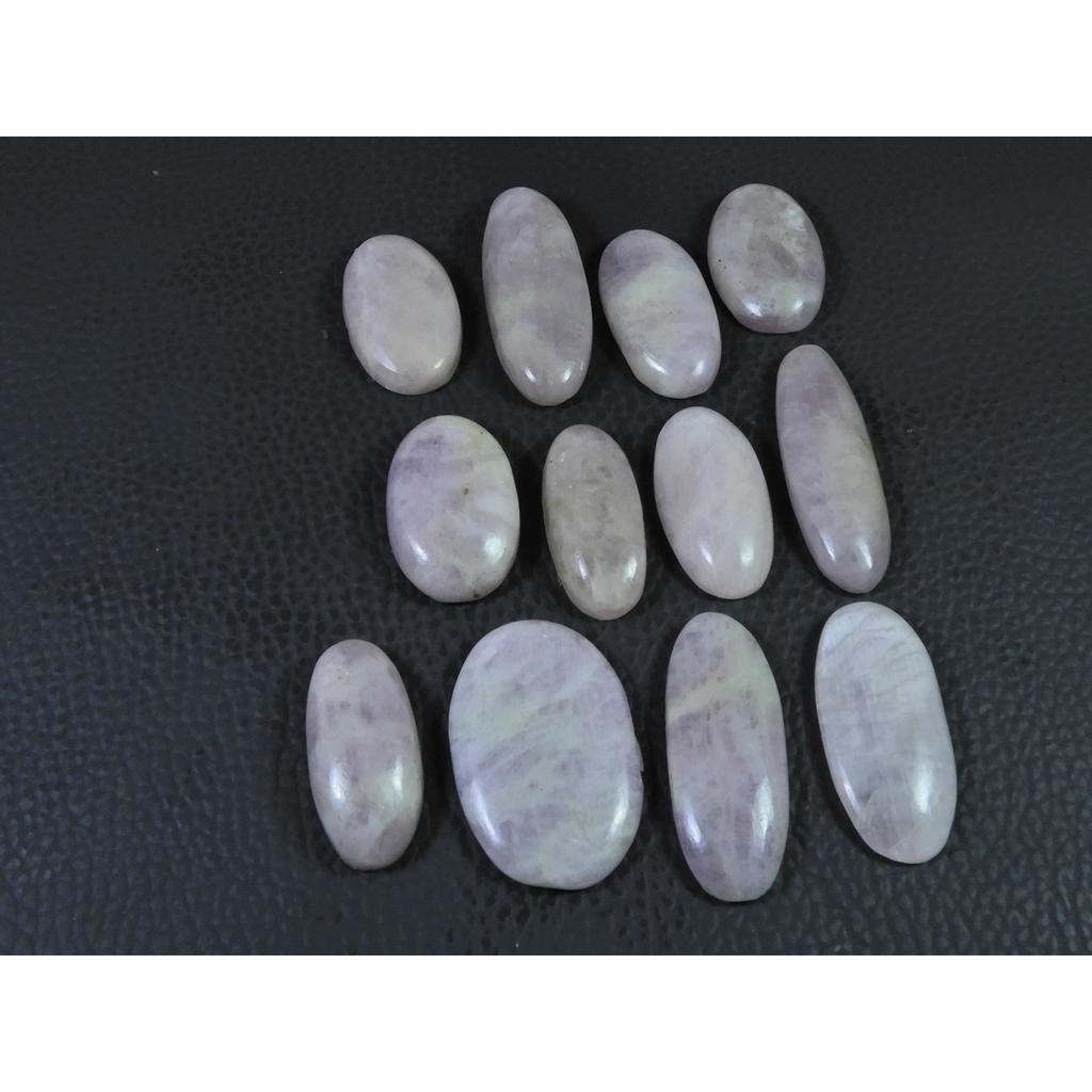 270Cts. Natural Pink Kunzite Oval Cabochon Gemstone 12Pcs Lot C-1150