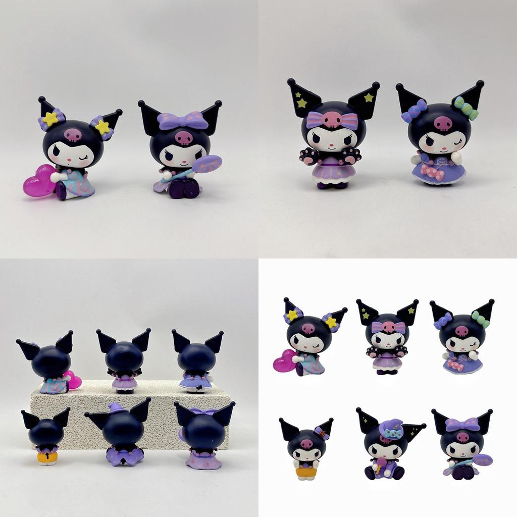 Kuromi Pvc Figurine Set With Candy Theme For Collectors And Giftgiving