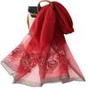 Four Season silk wool scarf women hijab pashmina shawls wrap Luxury Bandana Floral Pashmina Embroidery Scarves Foulard Fashion