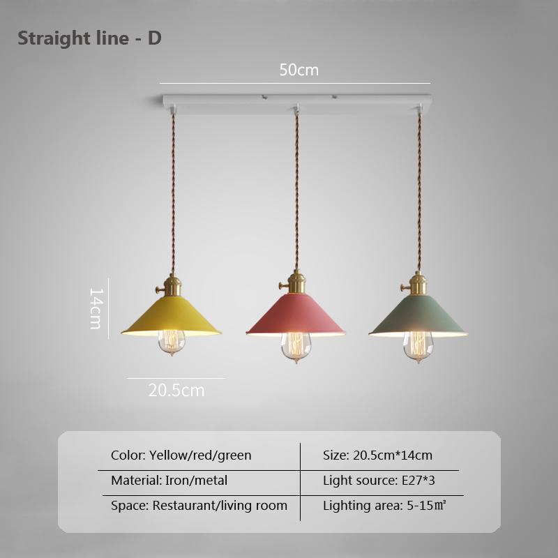 Macaron E27 Industrial Vintage Chandeliers Hanging Lights Ceiling Metal Pendant Lamps For Home Kitchen Restaurant Bar Decor