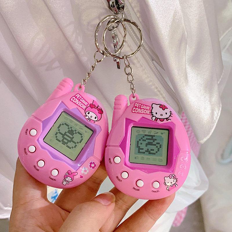 Hello Kitty Pet Game Console Keychain Pendant Backpack Charms Pendant Keychain Accessories Party Gift Multi Functional Keychain