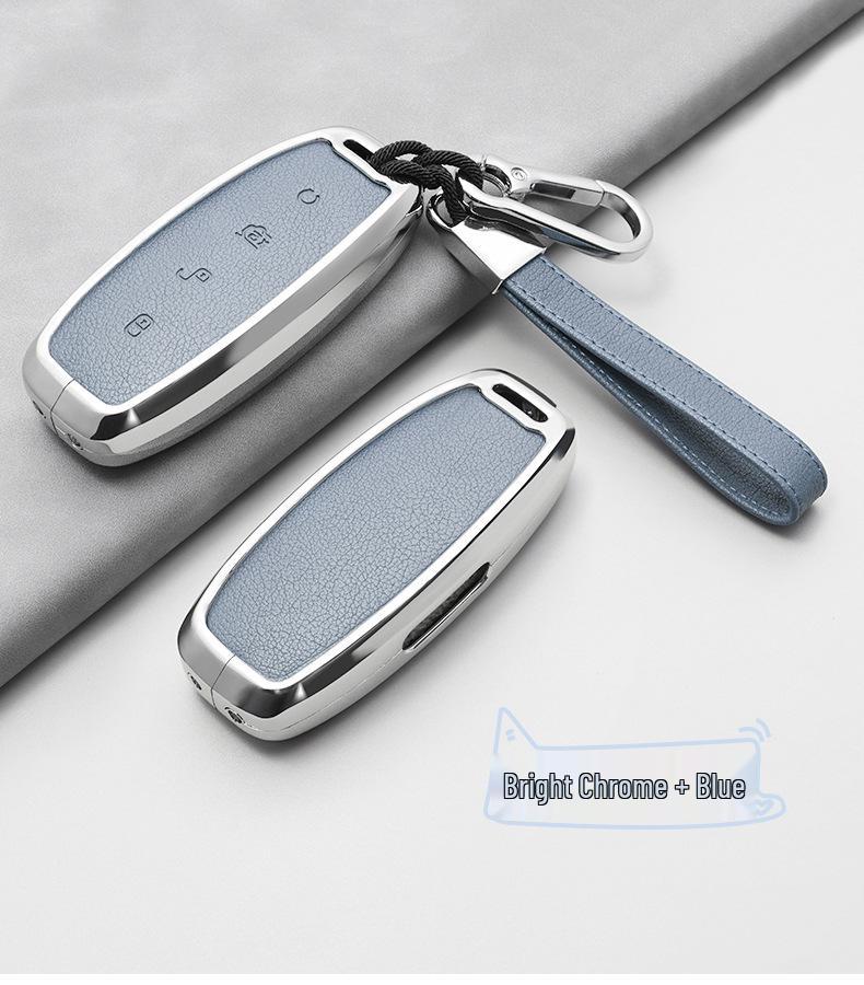 BYD D9 & N7/N8 Men's High-End Key Case with Keychain - Simple Car Accessory