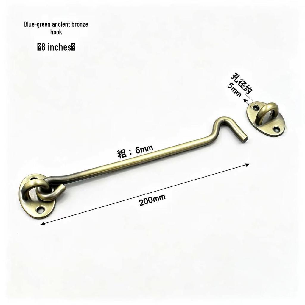 Multi-Color Door Hook: White, Black, Antique & Red Bronze, Stainless Steel, Windproof Room Door Bolt