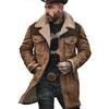 Men's 2026 Autumn/Winter Suede Patchwork Jacket with Multi-Pocket Zipper