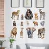 DIY Safari Animal Wall Stickers for Kids Room Decor Tiger Elephant Zebra Tropical Rainforest Savanna Nursery Decals Christmas Gifts