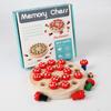 Kids Wooden Radish Mushroom Memory Chess Game Early Educational Toy