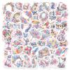 50 European Dream Stickers, Watercolor Retro Rose Romantic Hand Account Decoration Diy Material Stickers