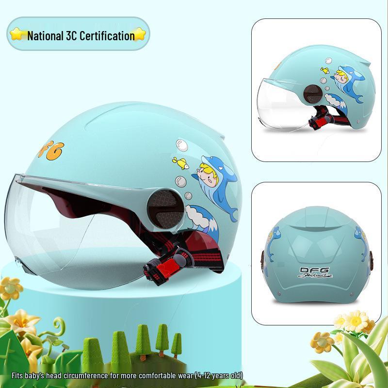 Certified Universal Half Helmet for Men & Women - Summer Sun Protection, All Seasons Motorcycle Use
