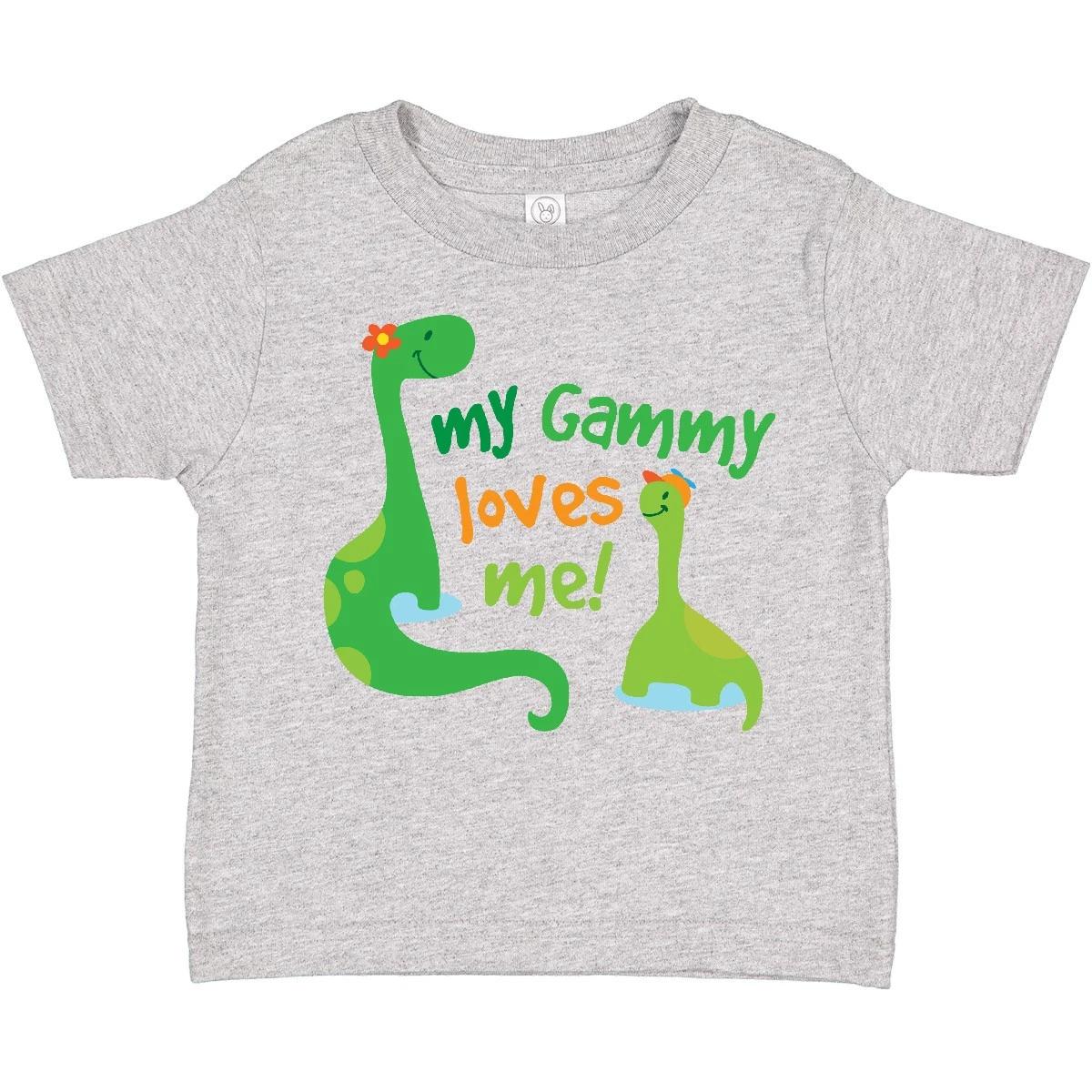 Inktastic My Gammy Loves Me Grandson Dinosaur Toddler T-Shirt From Cute Boys Kid 100