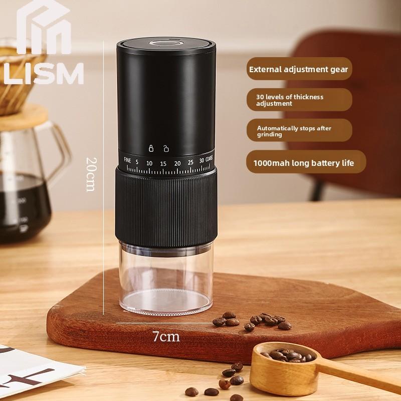 Rechargeable Espresso Coffee Grinder Burr Electric with 30 Adjustable Setting Cordless with Tapered Ceramic Grinding Heads