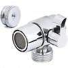 Alloy Dual Outlet Faucet Diverter Valve With 22mm To 24mm Adapter Shower Head Attachment