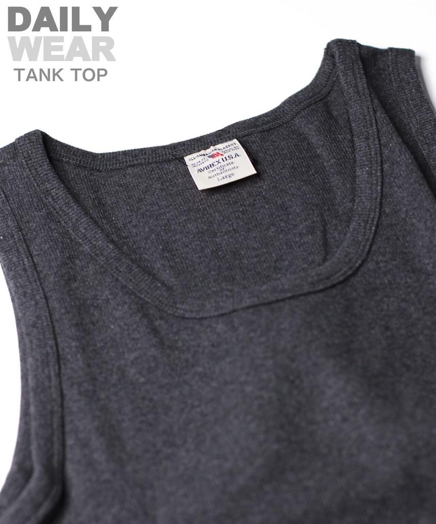 AVIREX DAILY RIB TANK TOP 6143507 L charcoal
