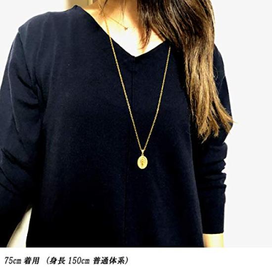 [Jurais] Hawaiian Jewelry Maria Necklace for Women and Men, Kaleikini, Surgical Stainless Steel, Silver, 45cm