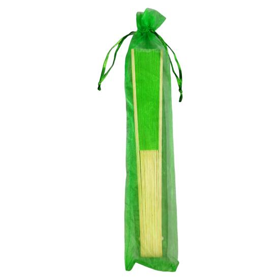Silk Folding Fan Bamboo Lightweight Hand Fans with Organza Bags Wedding Guests Fans Party Decoration