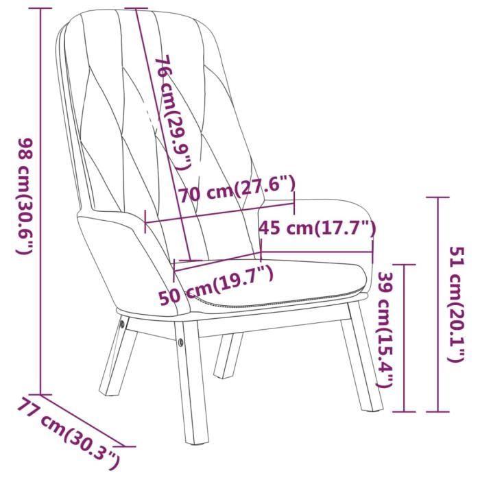 VidaXL Chaise de relaxation Gris foncé Velours 341219