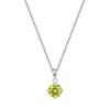 Round Birthstone Pendant Necklace 316 Stainless Steel Multi Color Cubic Zirconia Adjustable Chain Necklaces Birthstone Jewelry