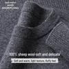 Męski sweter pulower z okrągłym dekoltem ze 100% wełny merino