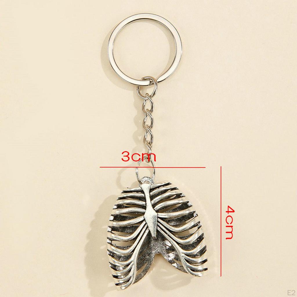 Skull Charm Pendant Ribcage Keyring for Festival Valentine's Day Anniversary