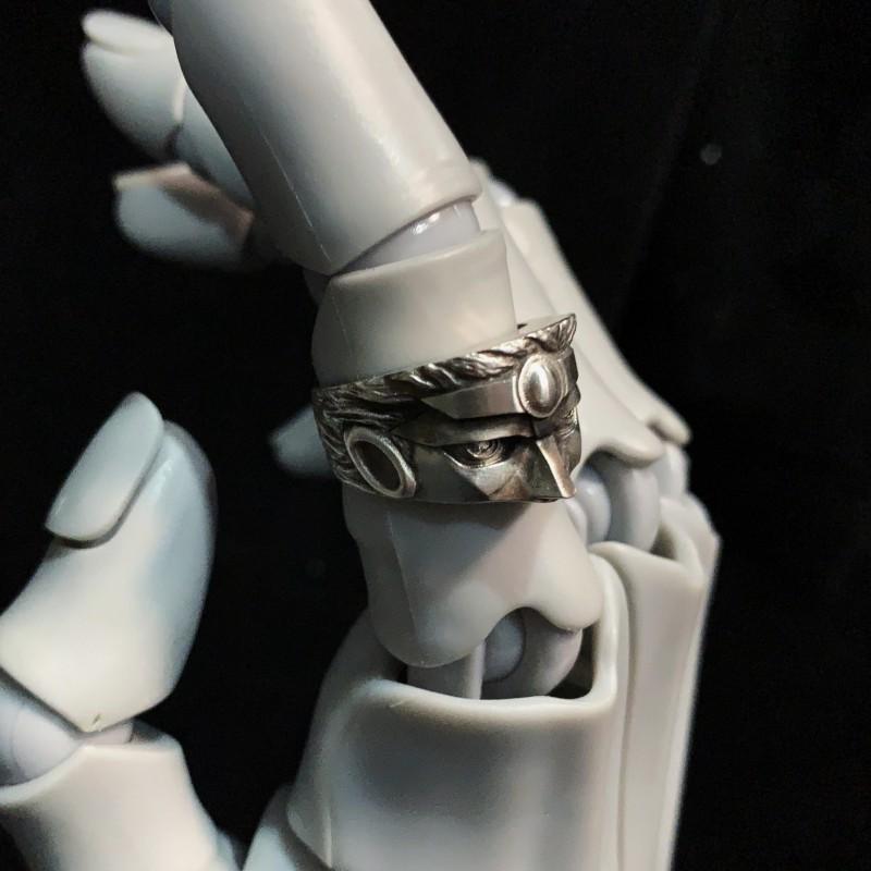 Adjustable Open Ring Inspired By JoJos Bizarre Adventure Star Platinum Anime Character Vintage Copper Jewelry Men Women