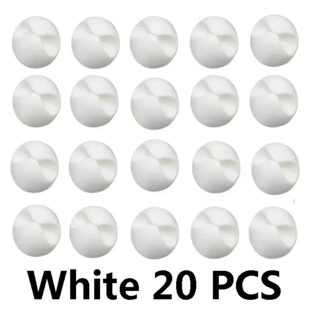 20PCS Clamp Cord Cable USB Line Fastener Home Accessories Car Wire Tie Clip Adhesive Silicone Cable Holders In Office/Home/Car