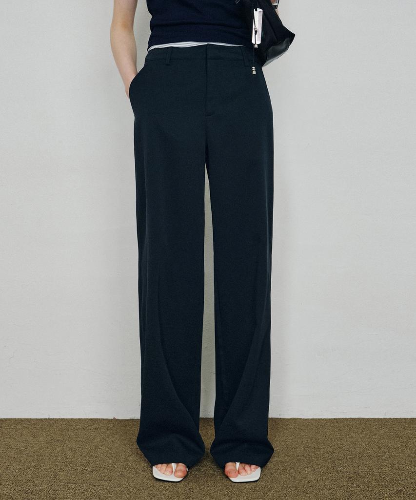 MONGDOL Essential Straight Pants Navy Mdpt051Navy